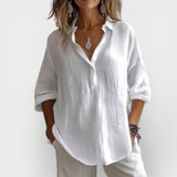 Lexi cotton blend blouse, front view