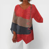 Kathleen colour block blouse, front view
