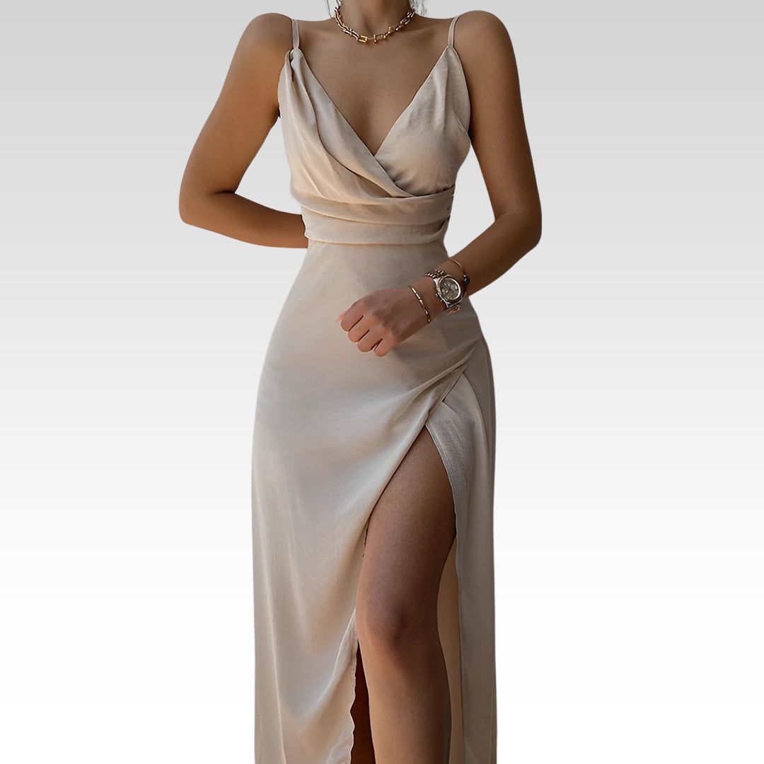 Carina Draped Evening Gown, front view