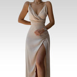 Carina Draped Evening Gown, front view