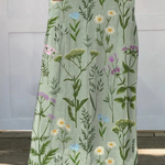 Lena wildflower print maxi skirt in Green, front view