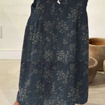 Johanna floral print maxi skirt in Navy Blue, view 3
