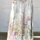 Clara floral print maxi skirt in White, front view