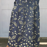 Eliza navy floral travel maxi skirt, view 2