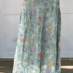 Theresa floral print maxi skirt in Green, front view