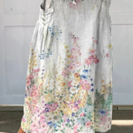 Marie floral print maxi skirt in White, view 3