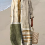 Alida patchwork print summer dress, front view