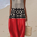 Jane colourblock midi dress in Multicolour, front view