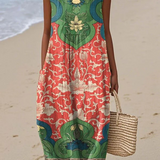 Wren bohemian multicolour midi dress, front view