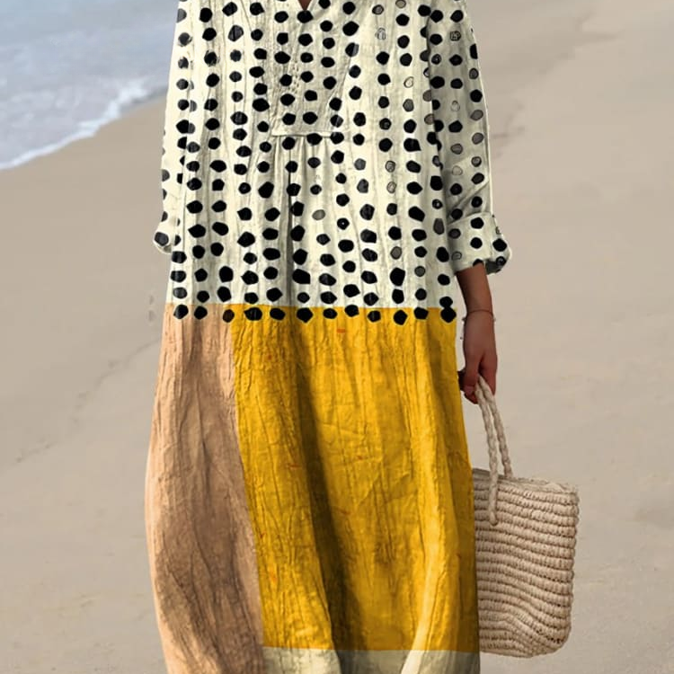 Jocelyn polka dot summer dress, front view