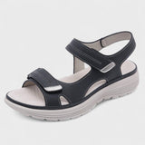 Simona orthopaedic sandals in Black, front view