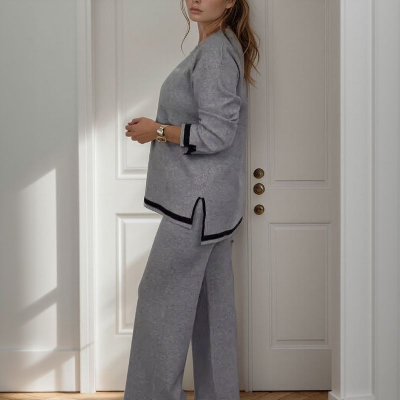 Ivora jersey comfort set with contrast trim, view 5