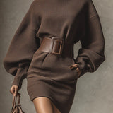 Felicity belted mini dress, view 3