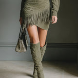 Hazel viscose V-neck mini dress, view 3