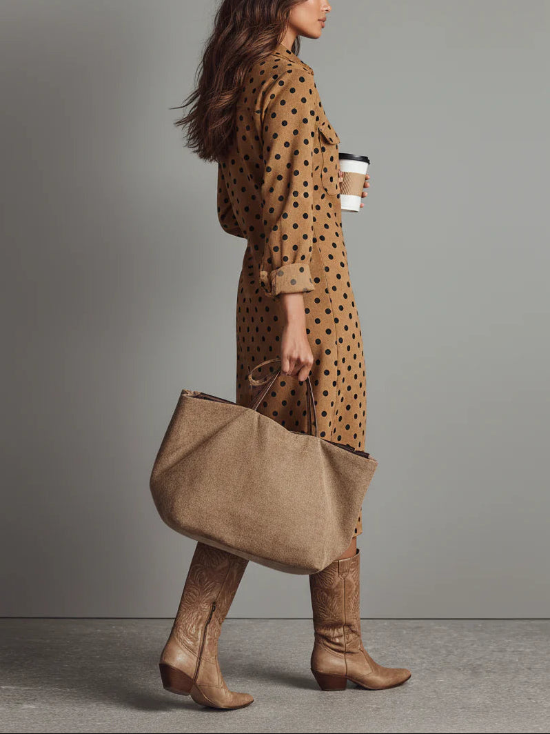 Claudia Polka Dot Midi Dress, view 4