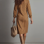 Claudia Polka Dot Midi Dress, view 3