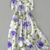Ana vintage floral maxi dress in Multicolour, front view