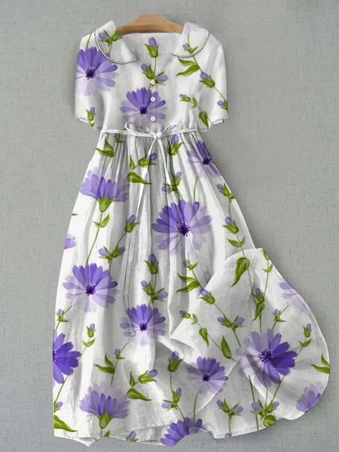 Ana vintage floral maxi dress in Multicolour, front view
