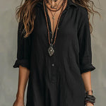 Savenora elegant shirt collar maxi dress, view 4