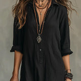 Savenora elegant shirt collar maxi dress, view 4