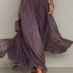 Flavia purple keyhole neck long dress, view 5