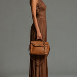 Zsofia Brown Pleated Jumpsuit, view 2