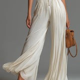 Vera white V-neck sleeveless trouser set, view 5
