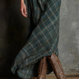 Valentina long checked shirt dress, view 3