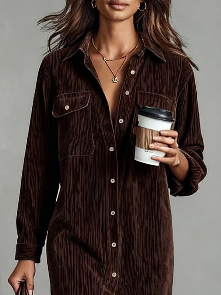 Isabel corduroy midi dress, view 4