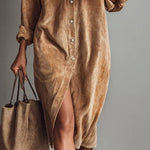 Elise Soft Corduroy Dress, view 3