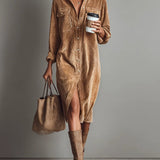 Elise Soft Corduroy Dress, front view