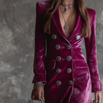Victoria velvet blazer dress, view 2