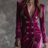 Victoria velvet blazer dress, view 2