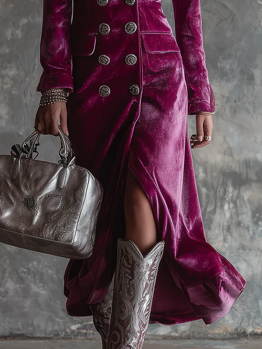 Victoria velvet blazer dress, view 4