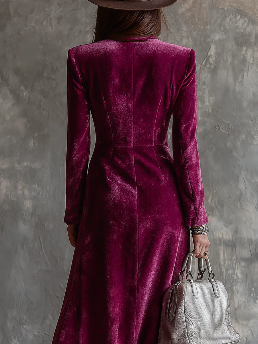 Victoria velvet blazer dress, view 3