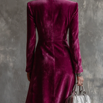 Victoria velvet blazer dress, view 3