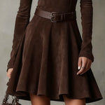 Meredith vintage suede mini dress, view 3