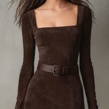 Ainsley faux leather maxi dress, view 3