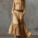 Michelle belted suede dress in Khaki, view 10