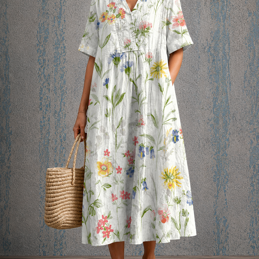 Louisa half sleeve dress, front view