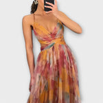 Annai floral mesh maxi dress, view 5