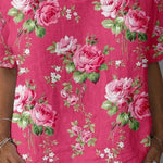 Lisa artistic floral shirt in Rose Pink, view 2