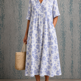Janice half sleeve dress, front view