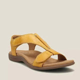 Lara Leather Strap Comfort Sandals in Yellow, view 2