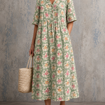 Brenda floral half sleeve dress, front view
