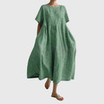 Isabell long casual dress in Green, view 4