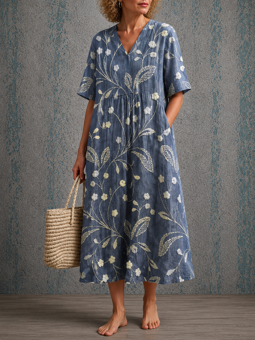 Diane Half Sleeve Dress, front view