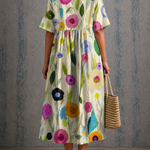 Rosalie floral half sleeve dress, view 2