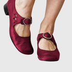 Marilyn orthopaedic Mary Jane shoes in Red, front view