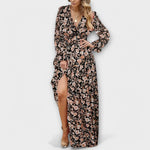 Helen floral maxi dress in Coffee, view 5